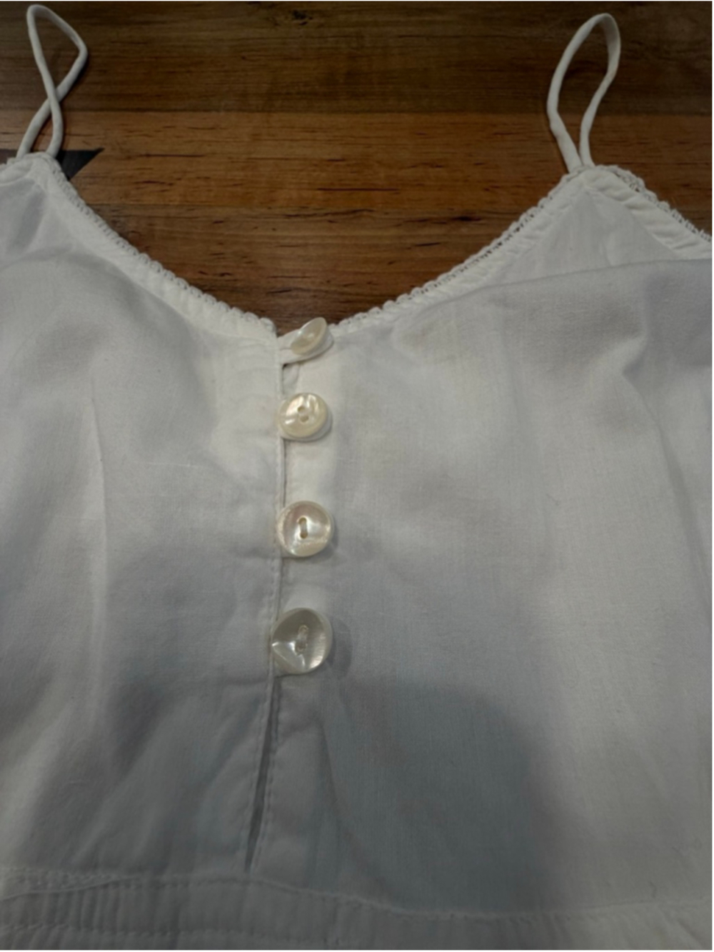 Karina-Highway White 100% Cotton Eyelet Tiered Midi Dress Resort Boho Medium - Picture 12 of 13